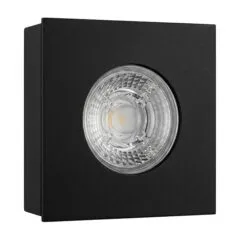 Synergy 21 LED Deckeneinbauspot Helios schwarz, quadratisch, Aufputzrahmen