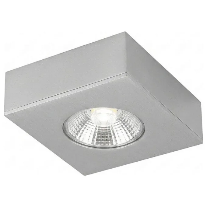 Synergy 21 LED Deckeneinbauspot Helios silber, quadratisch, Aufputzrahmen — image 1