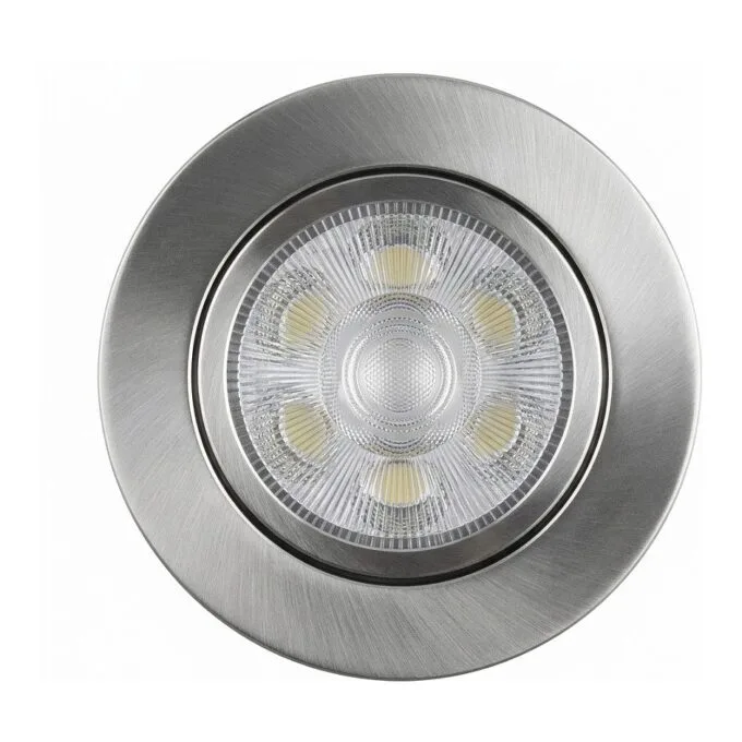 Synergy 21 LED Deckeneinbauspot Helios silber, rund+schwenkbar, warmweiß — image 1