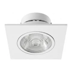 Synergy 21 LED Deckeneinbauspot Helios weiß, quadratisch+schwenkbar, warmweiß