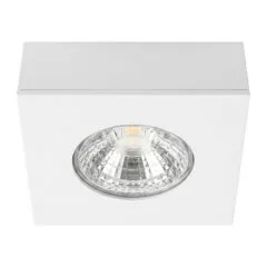 Synergy 21 LED Deckeneinbauspot Helios weiß, quadratisch, Aufputzrahmen