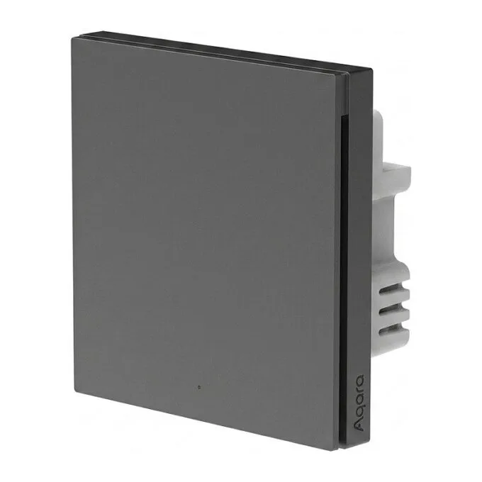 Aqara Smart Wall Switch H1 EU (With Neutral, Single Rocker) -Grey light switch — image 1