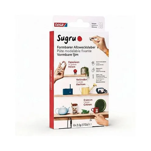 tesa Sugru formable all-purpose adhesive 8Stk black — image 1