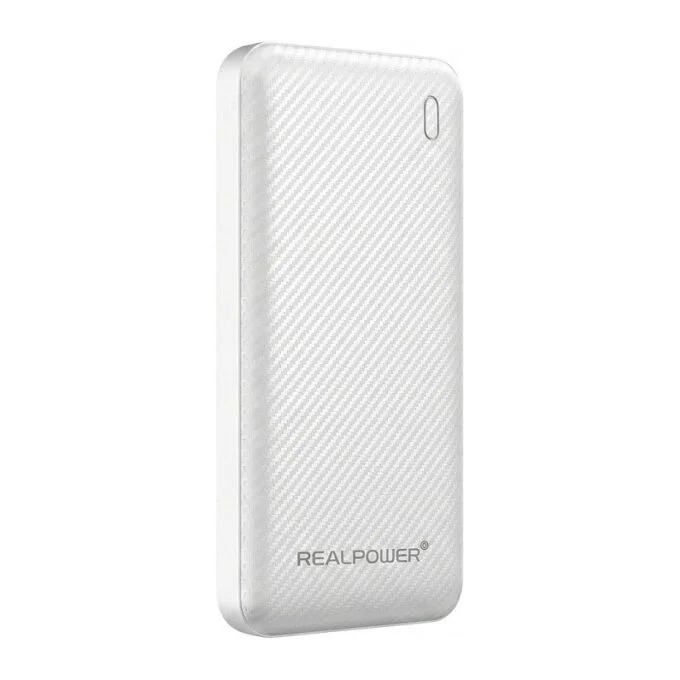 REALPOWER PB-10000 Plus,10.000 mAh,20W,2x USB-A,1x USB-C wei — image 1