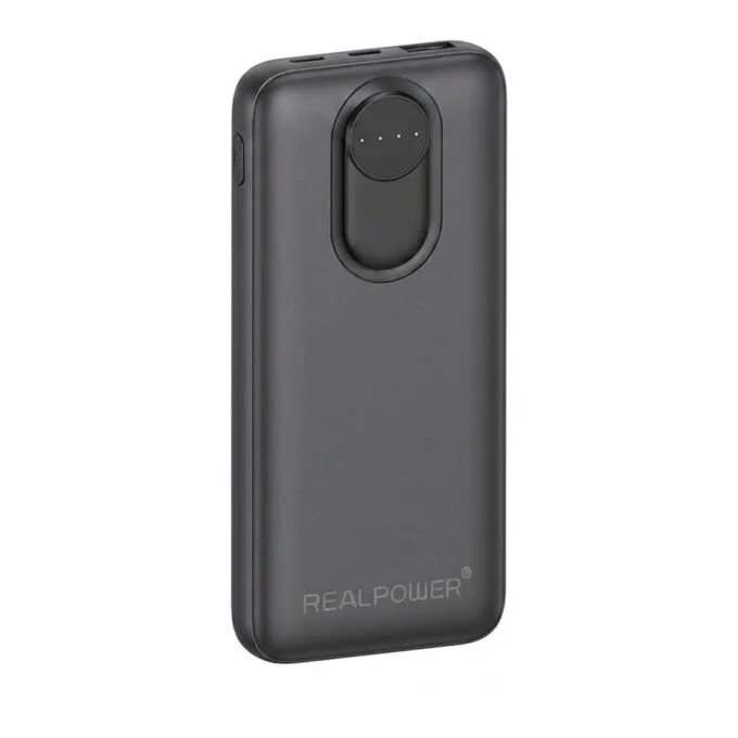 REALPOWER PB-20000 Pro,20,000 mAh,30W,2x USB-A,1x USB-C blac — image 1