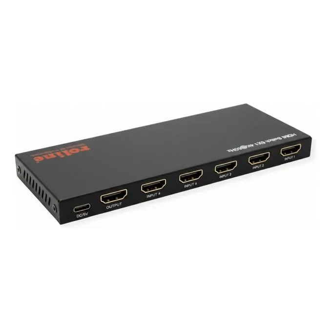 ROLINE 4K HDMI Switch, 5x, with remote control — image 1