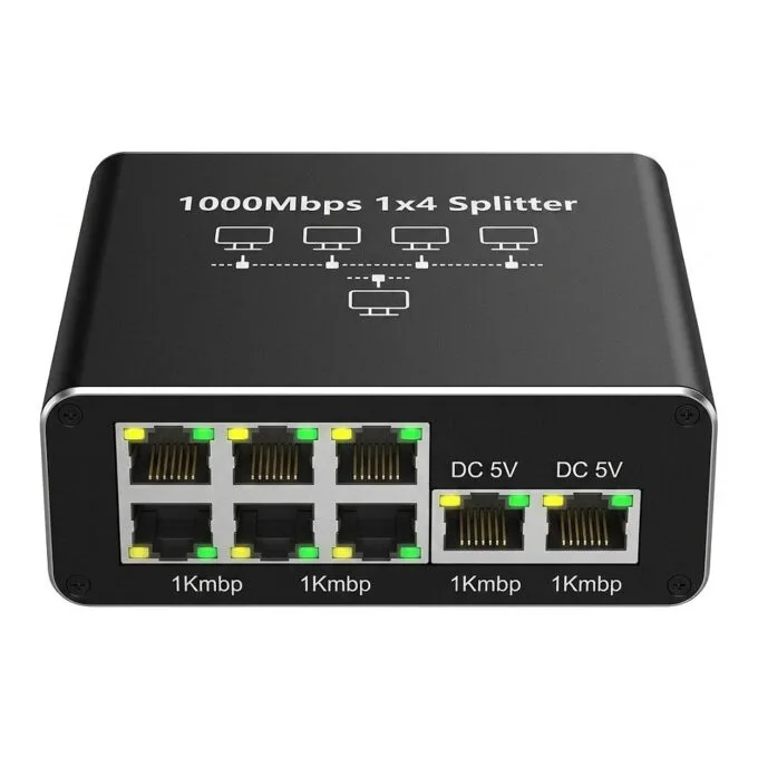 network splitter/switch 5 port • 5x 1GbE • fanless • ALL-NS1005 — image 1