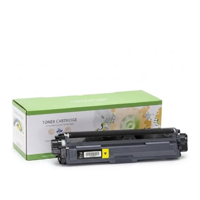 STATIC Toner cartridge compatible with Brother TN-221Y/TN-241Y yellow remanufactured 1.400 pages — image 1
