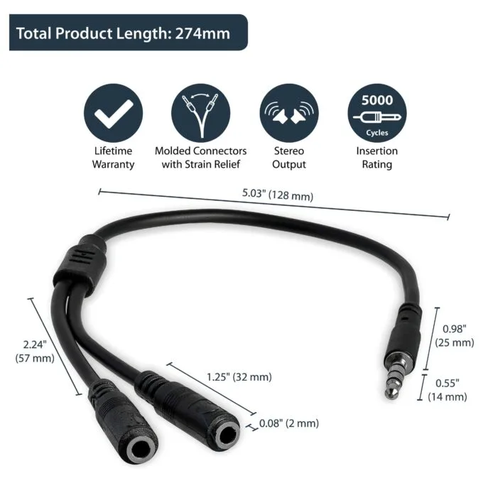 StarTech.com MUYHSMFF audio splitter — image 9