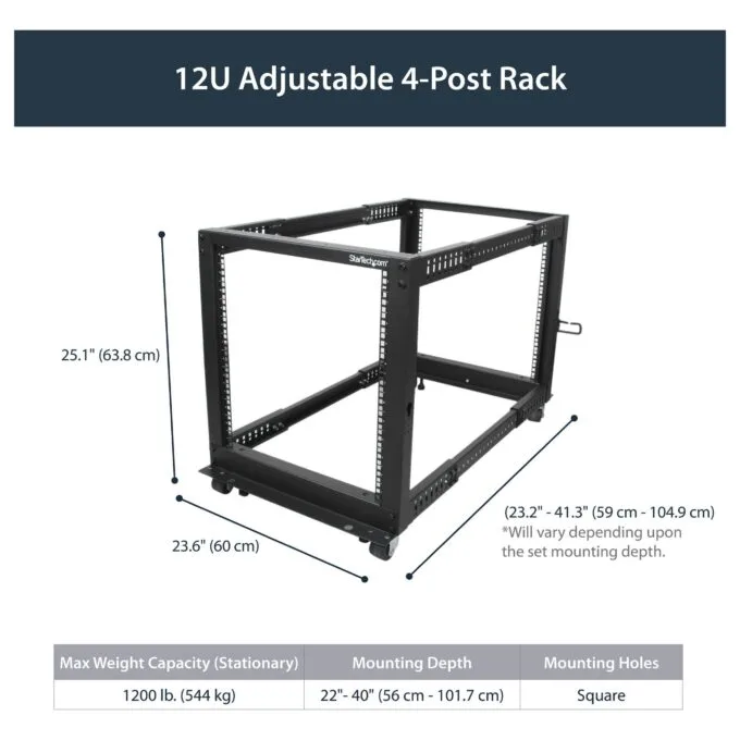 StarTech.com 4POSTRACK12U rack cabinet — image 8