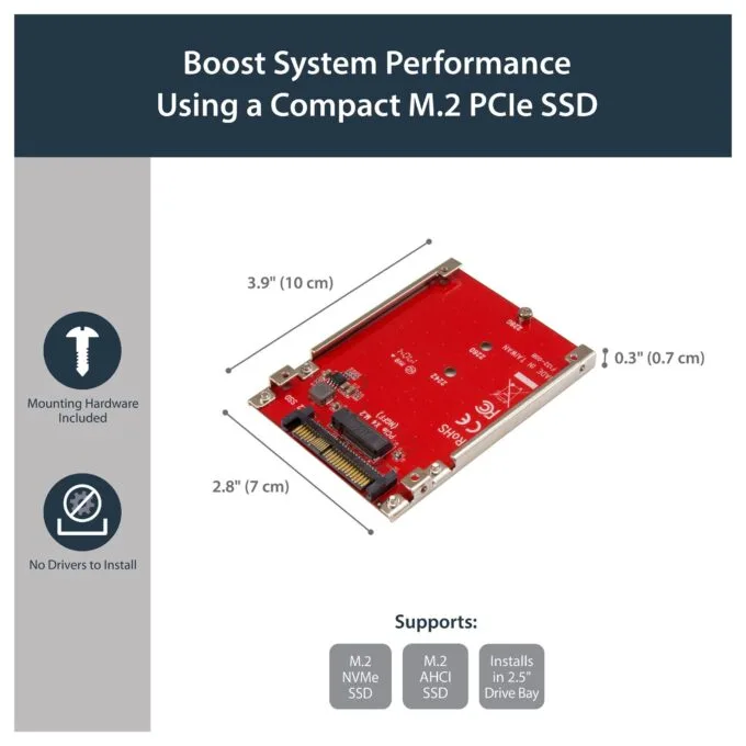 StarTech.com U2M2E125 interface cards/adapter — image 7
