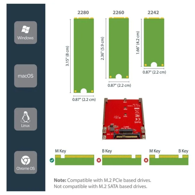 StarTech.com U2M2E125 interface cards/adapter — image 8