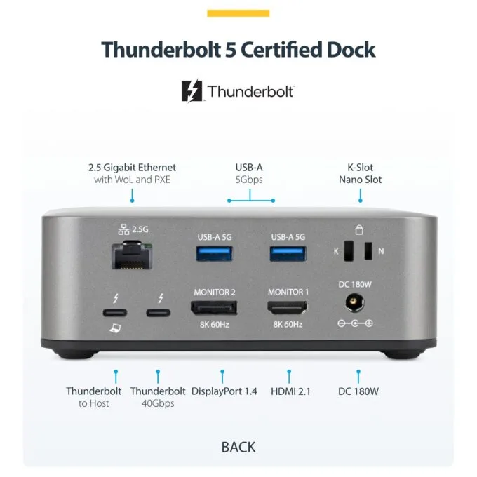 StarTech.com 215UE-TB5USB4DOCK laptop dock/port replicator — image 6