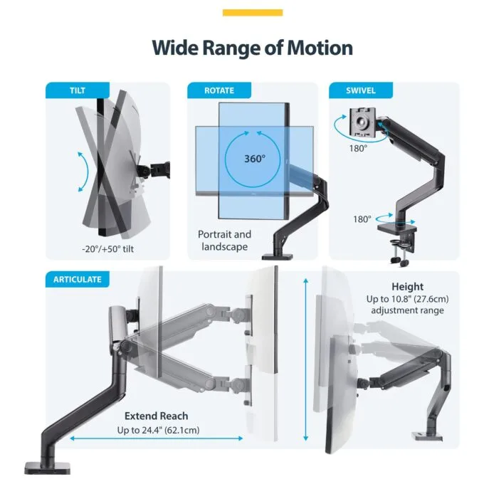 StarTech.com H1M1AG1-MONITOR-ARM monitor mount / stand — image 12