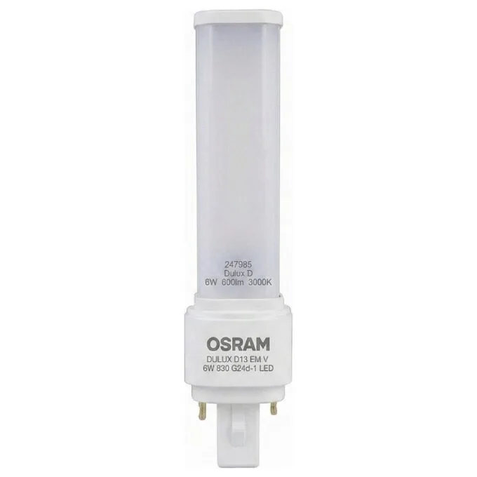 Osram DULUX D13 EM V 6W 830 G24D-1 LED 600 lm 3000K G24d-1 — image 1