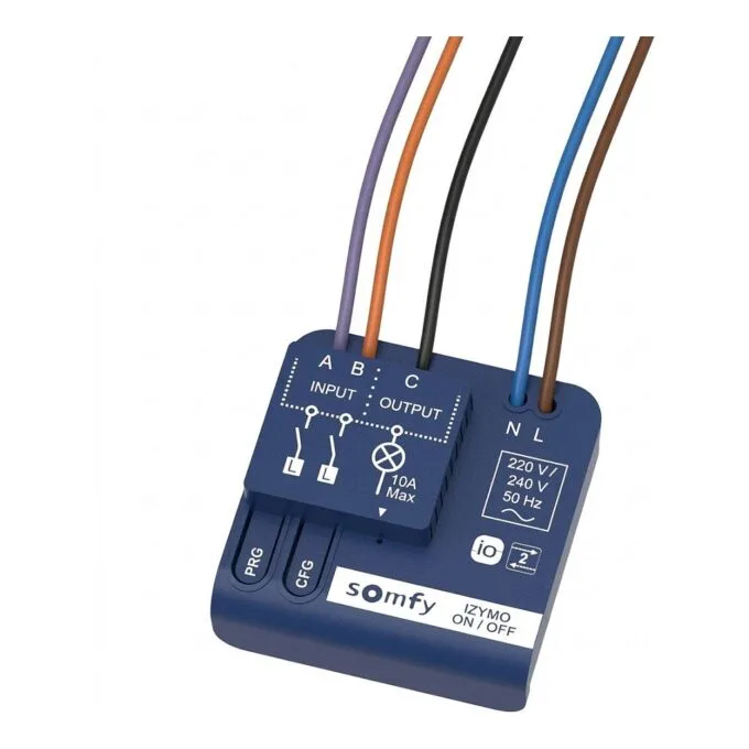 SOMFY 1822649 flush-mounted receiver light on/off io — image 1
