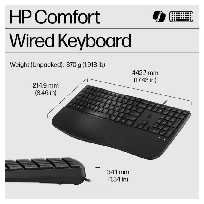 HP 485 Comfort Wired keyboard — image 11
