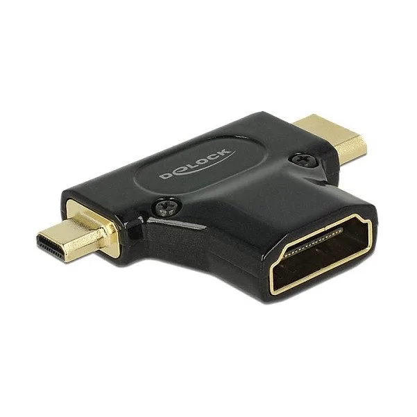 DeLOCK HDMI-A/HDMI Mini-C+ Micro-D, F/M+M — image 1