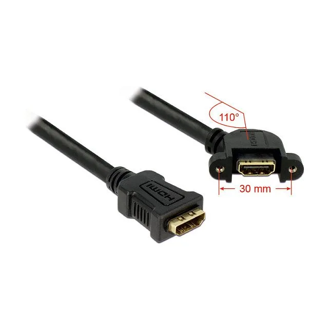 DeLOCK 0.25m 2xHDMI HDMI cable — image 2