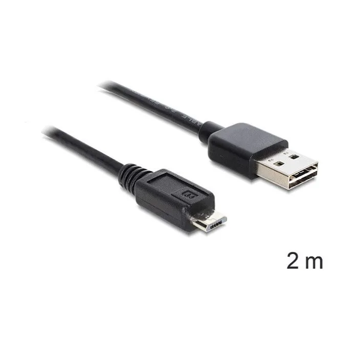 DeLOCK EASY-USB 2.0-A - USB 2.0 micro-B, 2m USB cable — image 1