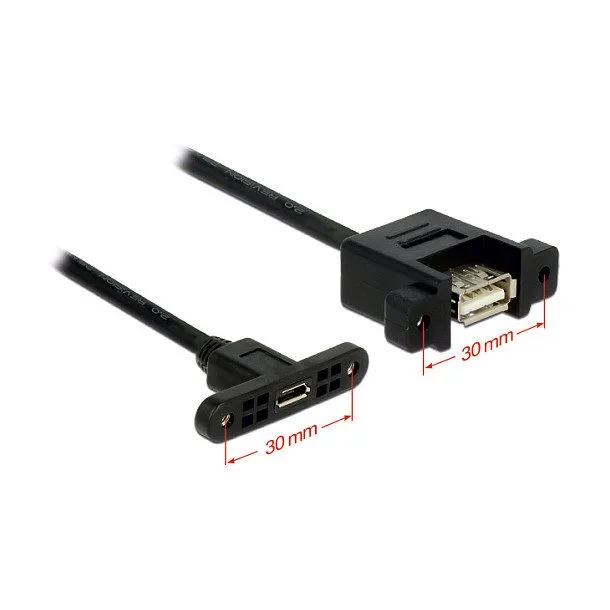 DeLOCK 1m, USB2.0 Micro-B/USB2.0-A USB cable — image 2