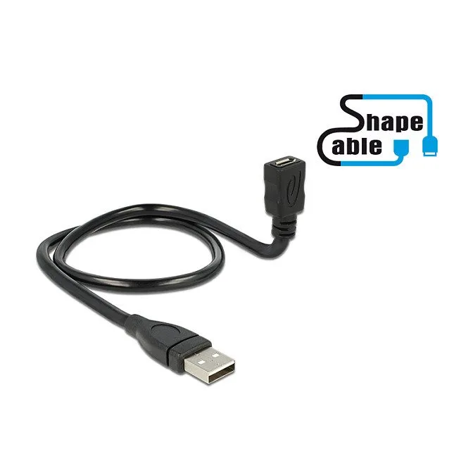 DeLOCK 0.5m, USB2.0-A/USB2.0 Micro-B USB cable — image 1