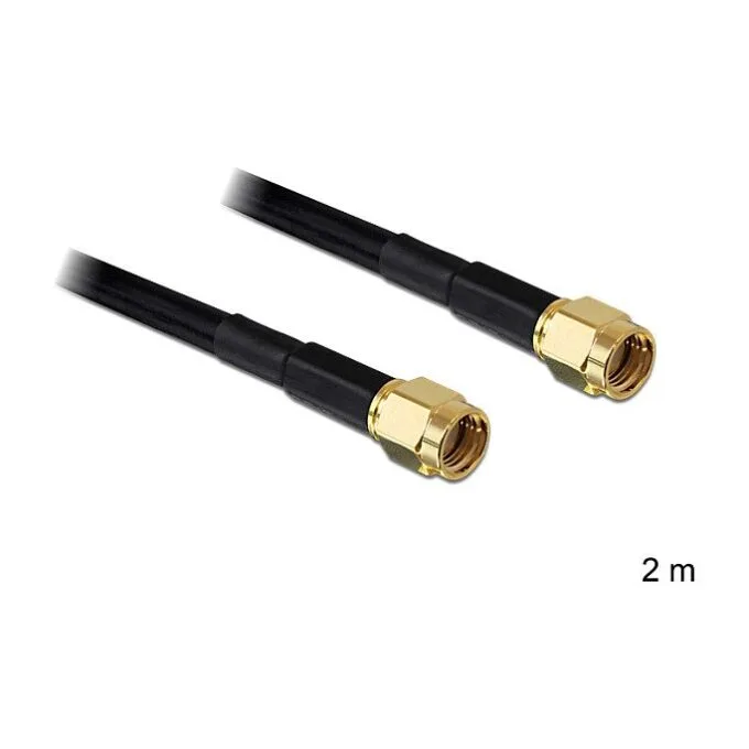 DeLOCK RP-SMA - RP-SMA, 2m coaxial cable — image 1