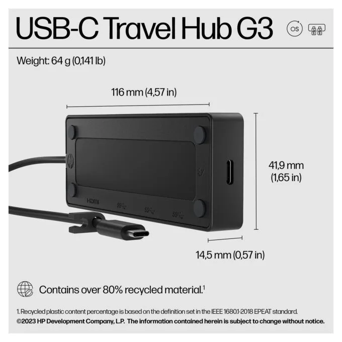 HP USB-C Travel Hub G3 — image 8