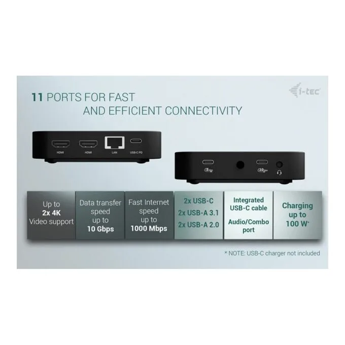 i-tec C31DUALHDMIDOCKPD laptop dock/port replicator — image 9