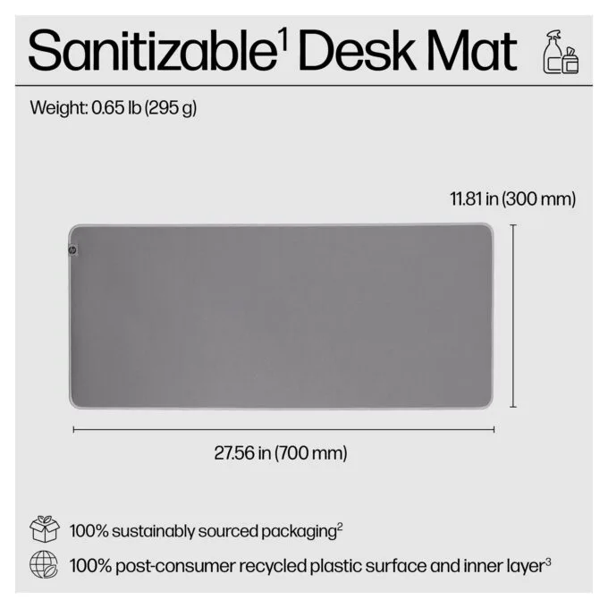 HP 200 Sanitizable Desk Mat — image 2