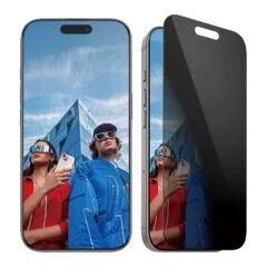 PanzerGlass ® 2-Way Privacy Screen Protector iPhone 16 Pro | Ultra-Wide Fit w. EasyAligner