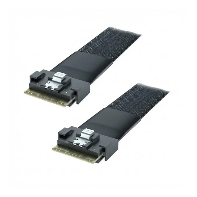 Supermicro Cable CBL-MCIO-1340M5-1 semi-flat MCIO x8 (STR) to MCIO x8 (STR) 40cm — image 1