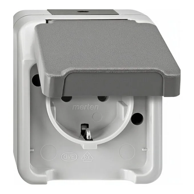 MERTEN MEG2301-8029 SCHUKO-Steckdose. lichtgrau. AQUASTAR — image 1