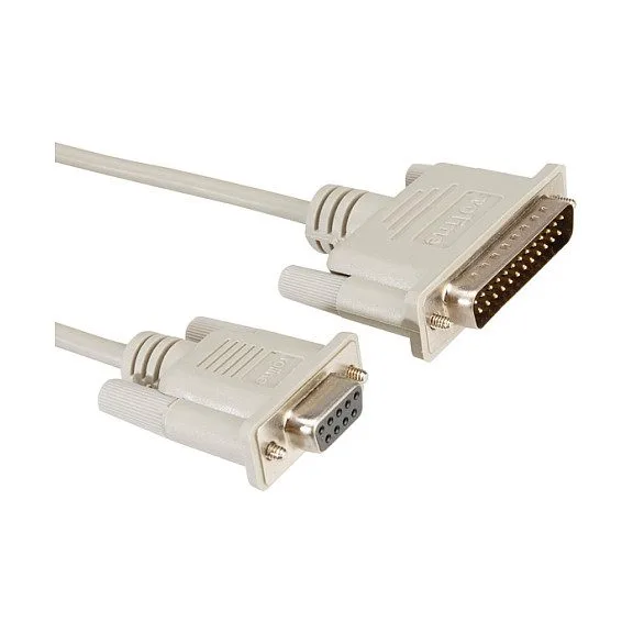 ROLINE Modem Cable, DB9 F - DB25 M 1.8 m serial cable — image 1