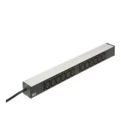 BACHMANN Steckdosenleiste 48,26cm 19Zoll 1HE 12 x C13 Buchse Schutzkontakt-Stecker