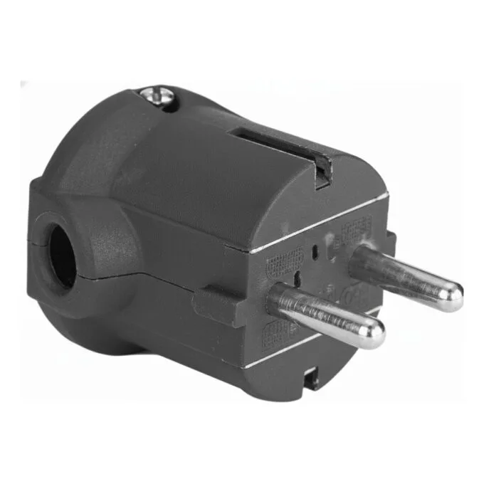 BACHMANN Schutzkontaktstecker schwarz bruchfest montierbar IP 20 Winkel — image 1