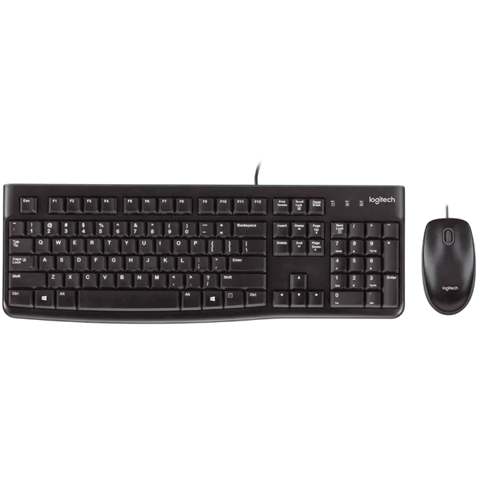 LOGITECH MK120 Corded Combo - BLACK - USB - RUS — image 1