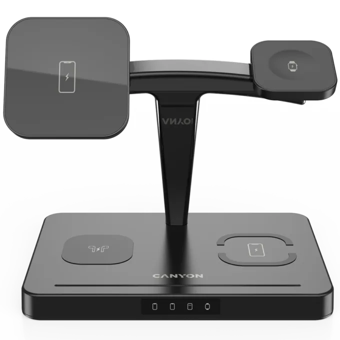 CANYON wireless charger WS-404 15W 4in1 Black — image 2