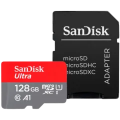 SANDISK Ultra microSDXC 128GB + SD Adapter 140MB/s A1 Class 10 UHS-I
