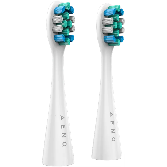 AENO Replacement toothbrush heads, White, Dupont bristles, 2pcs in set (for ADB0001S/ADB0002S) — image 1