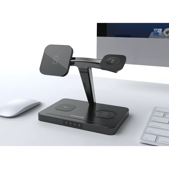 CANYON wireless charger WS-404 15W 4in1 UK Black — image 4