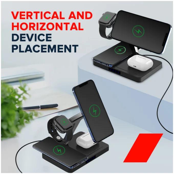 CANYON wireless charger WS-404 15W 4in1 UK Black — image 8