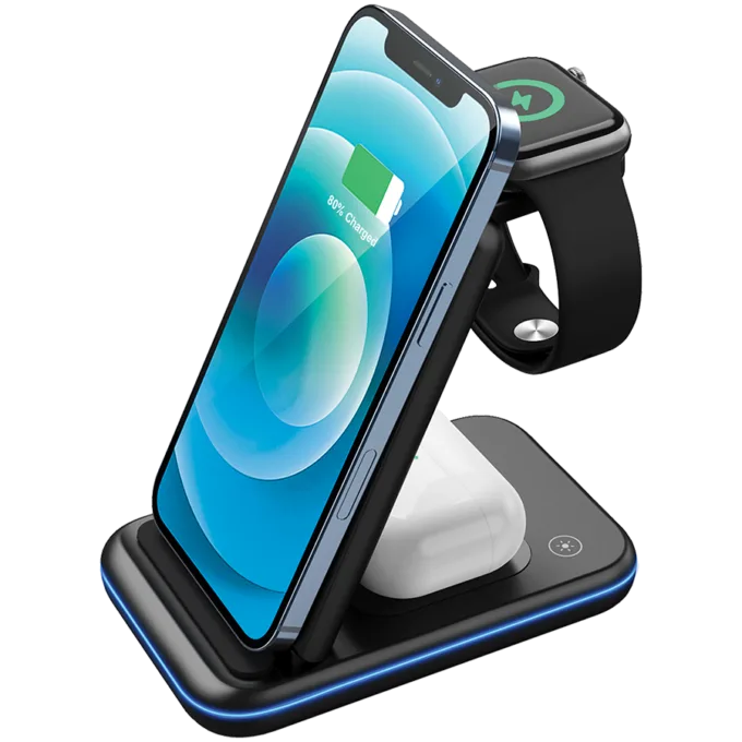 CANYON wireless charger WS-304 15W 3in1 Black — image 8