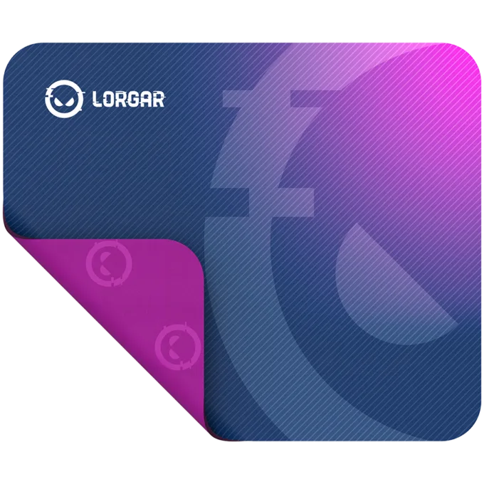 Lorgar Main 133, Gaming mouse pad, High-speed surface, Purple anti-slip rubber base, size: 360mm x 300mm x 3mm, weight 0.2kg — image 3