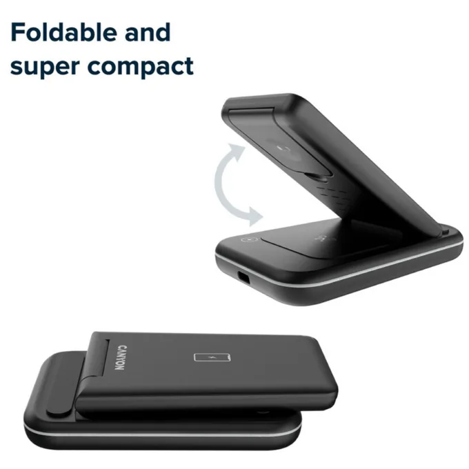 CANYON wireless charger WS-304 15W 3in1 UK Black — image 6