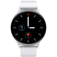 CANYON Badian SW-68, Smartwatch, Realtek 8762CK, 1.28''TFT 240x240px; RAM : 160KB,  Lithium-ion polymer battery, 3.7V 190mAh Include, Silver Zinc alloy middle frame + plastic bottom case+ white Silicone strap + silver strap buckle, 44.9x 10.9mm, strap: 20x220mm, 50.64g
