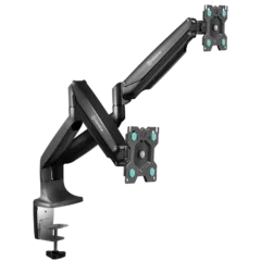 ONKRON Dual Monitor Desk Mount Stand for 13 to 32-Inch LCD LED Monitors up to 9 kg, Black