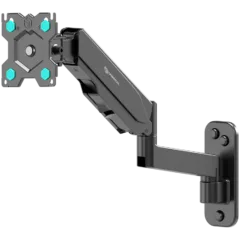 ONKRON TV Monitor Wall Mount Bracket for 13” – 34” Screens Full Motion with Gas Spring, Black