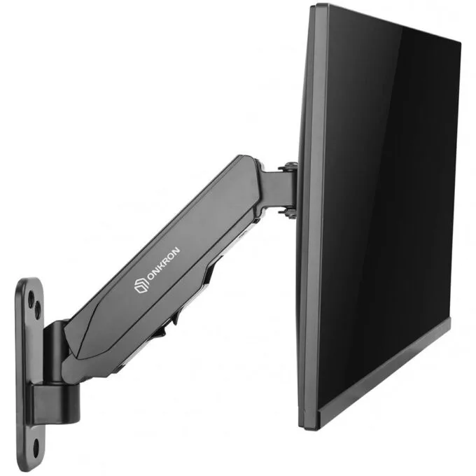 ONKRON TV Monitor Wall Mount Bracket for 13” – 34” Screens Full Motion with Gas Spring, Black — image 1