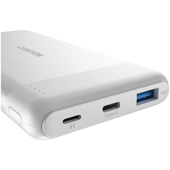 CANYON power bank PB-109 10000 mAh PD 18W QC 3.0 20W White — image 3